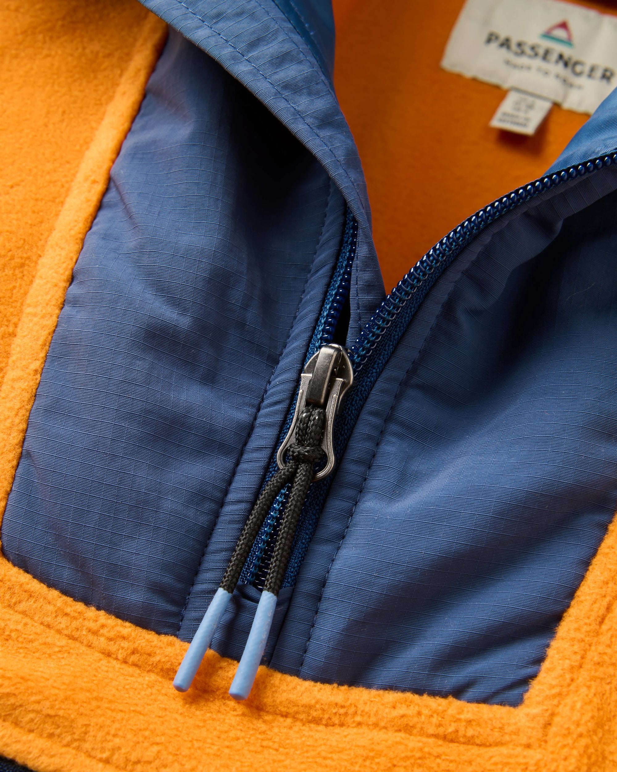 Alexander Hooded Polartec® Fleece - Sunrise Orange - Flatlay