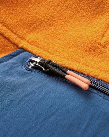 Alexander Recycled Hooded Polar Fleece - Sunrise Orange - Flatlay