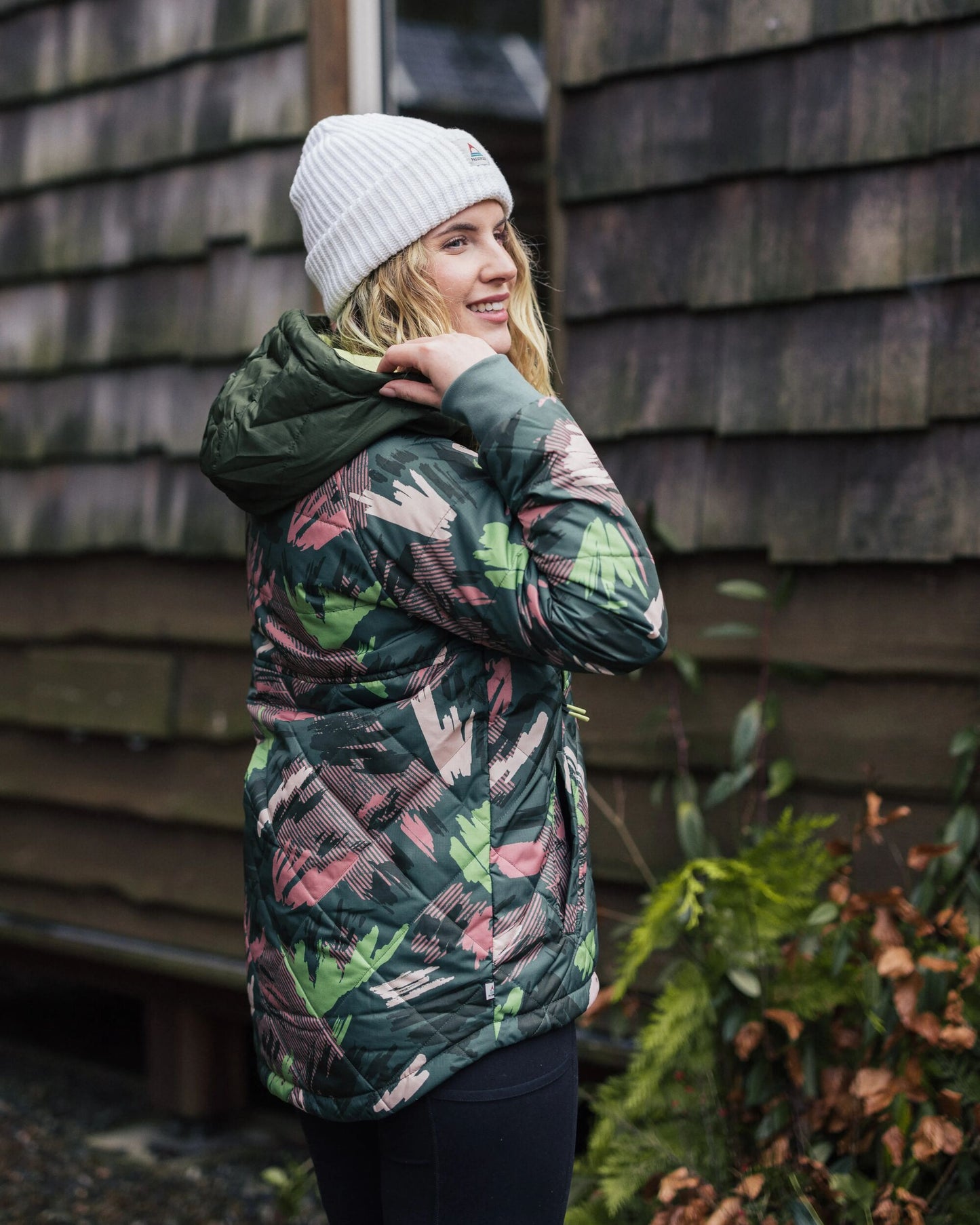 Ocean Recycled Insulated 1/2 Zip Jacket - Abstract Mountain Fir Tree