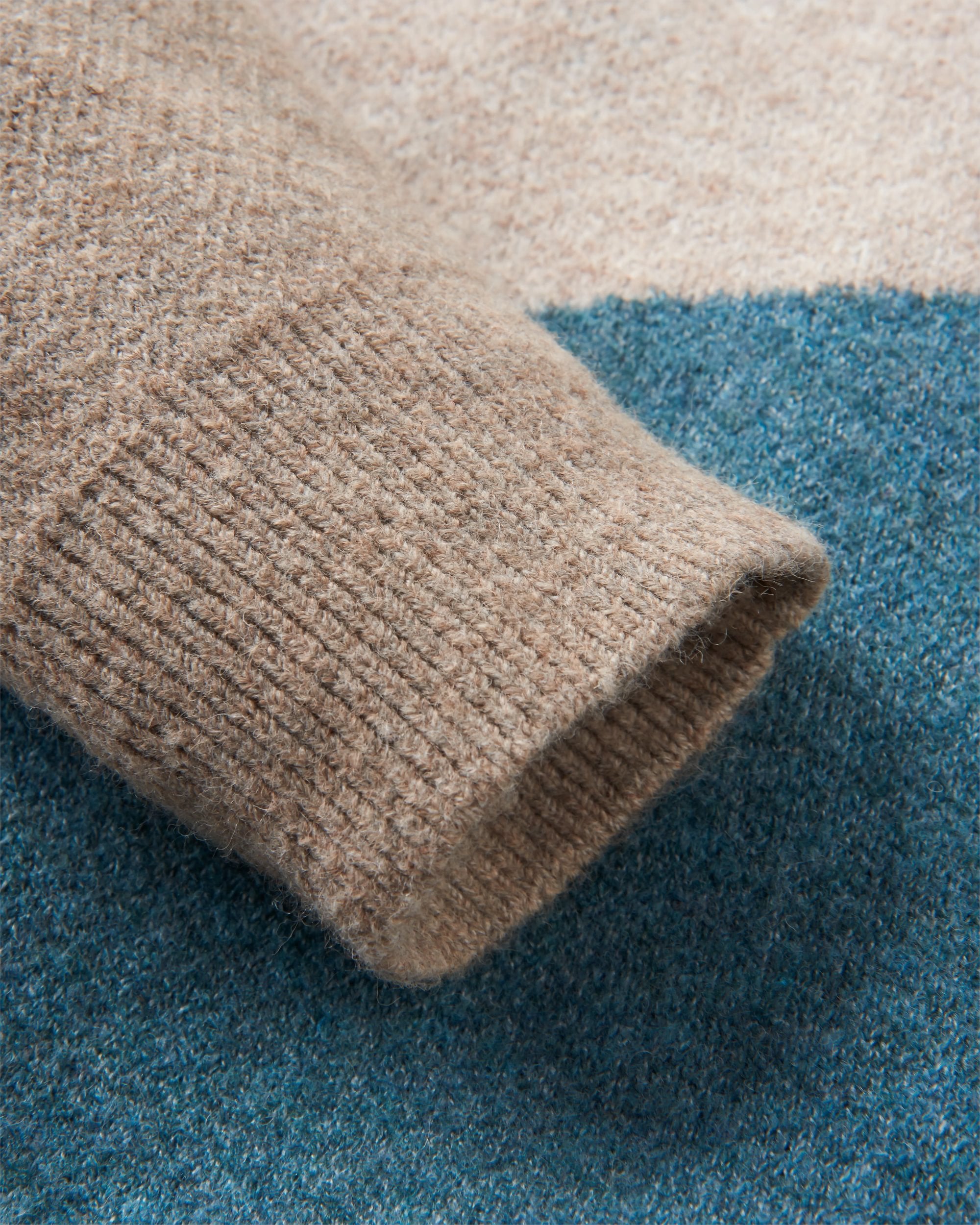 Panorama Knitted Jumper - Scenic Toffee - Flatlay