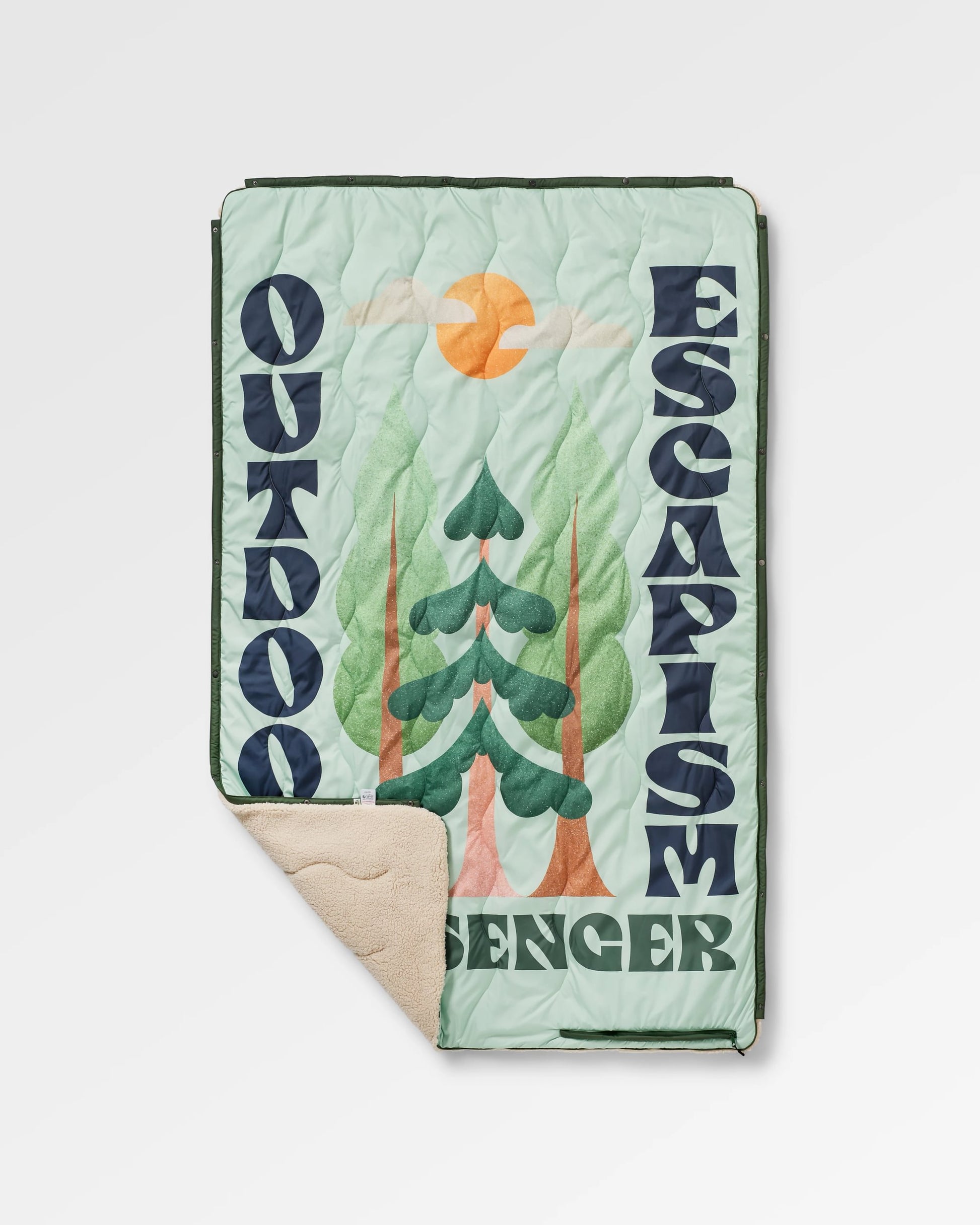 Cabin Recycled Sherpa Blanket - Spearmint