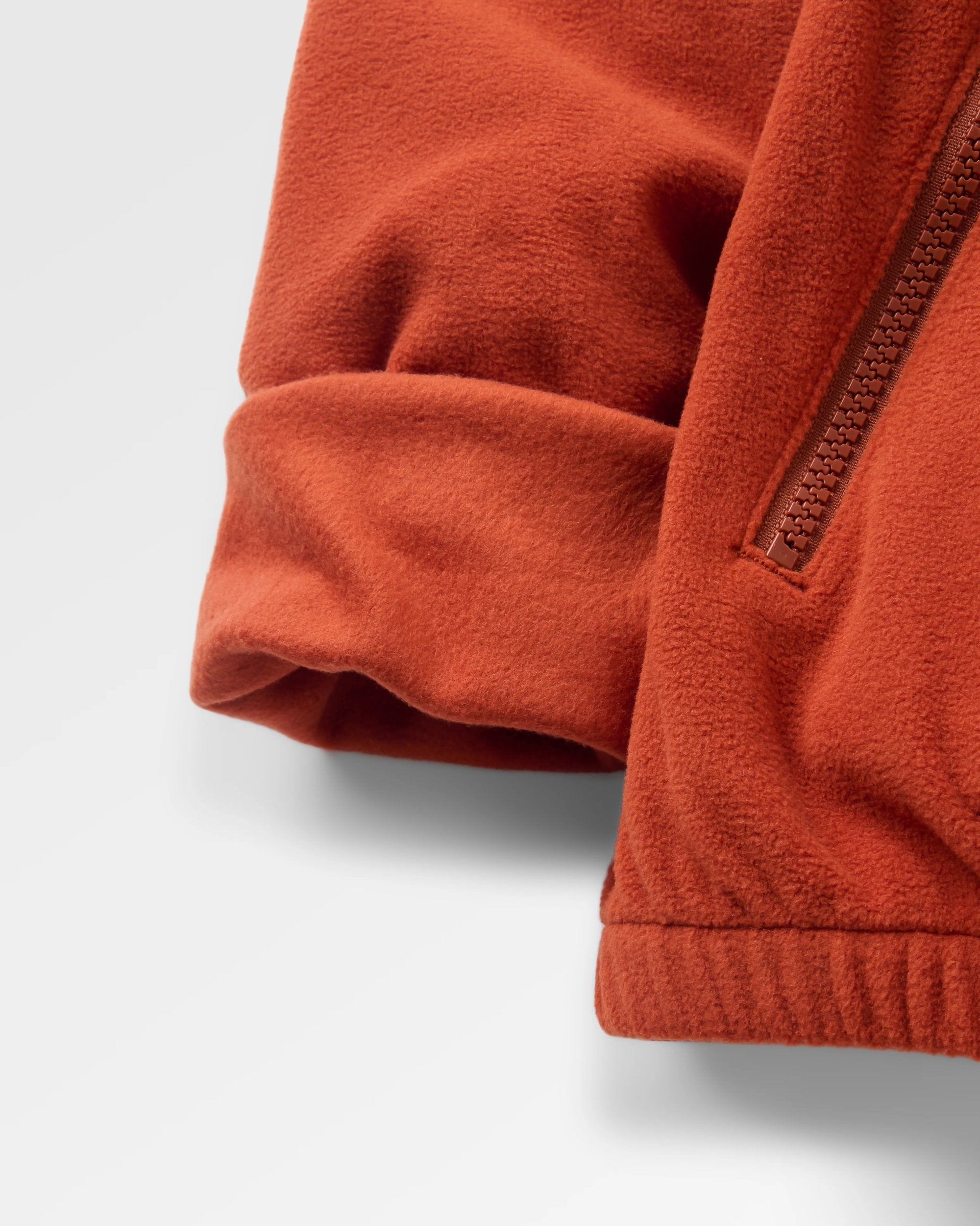 Ayla Micro Polartec® Fleece - Dark Rust - Flatlay