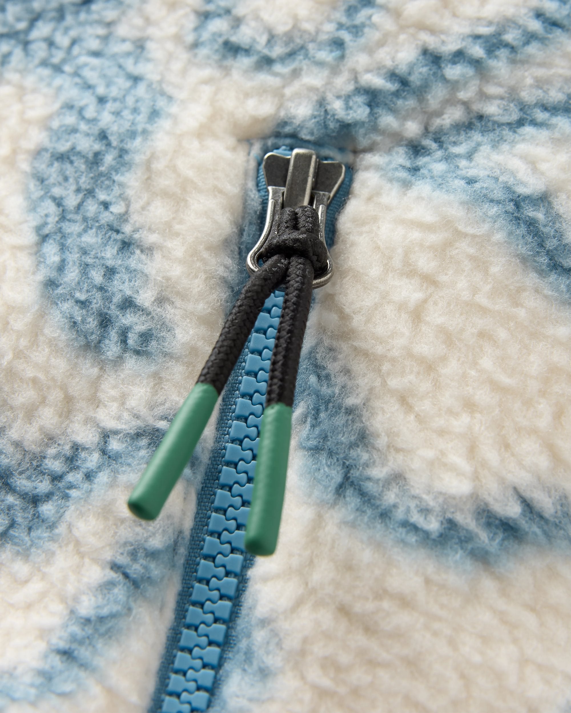 Fairbanks Recycled Sherpa Gilet - Strata Swirl Birch - Flatlay