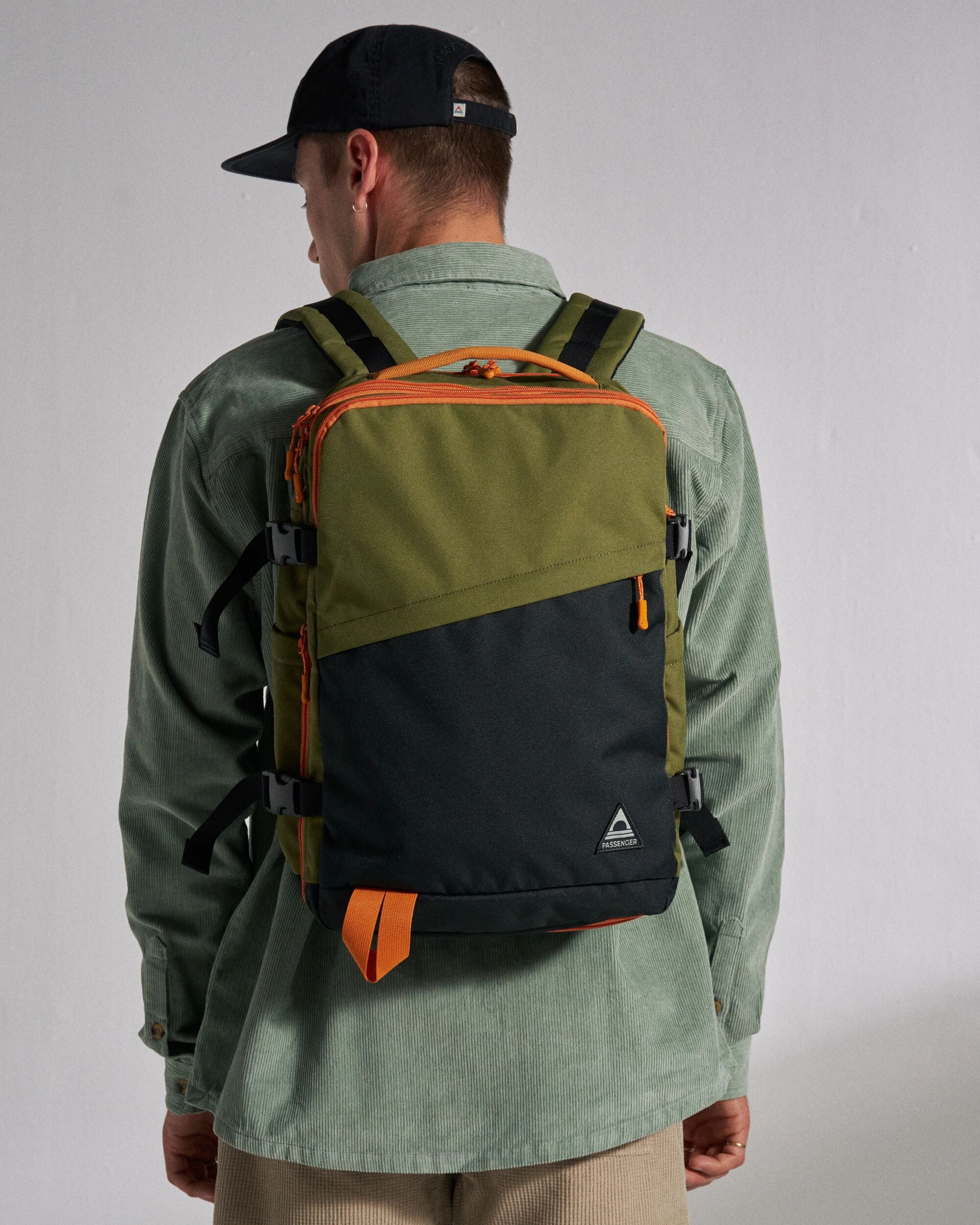 Boondocker Expandable Travel Pack - Black/Khaki - Studio Model - Male