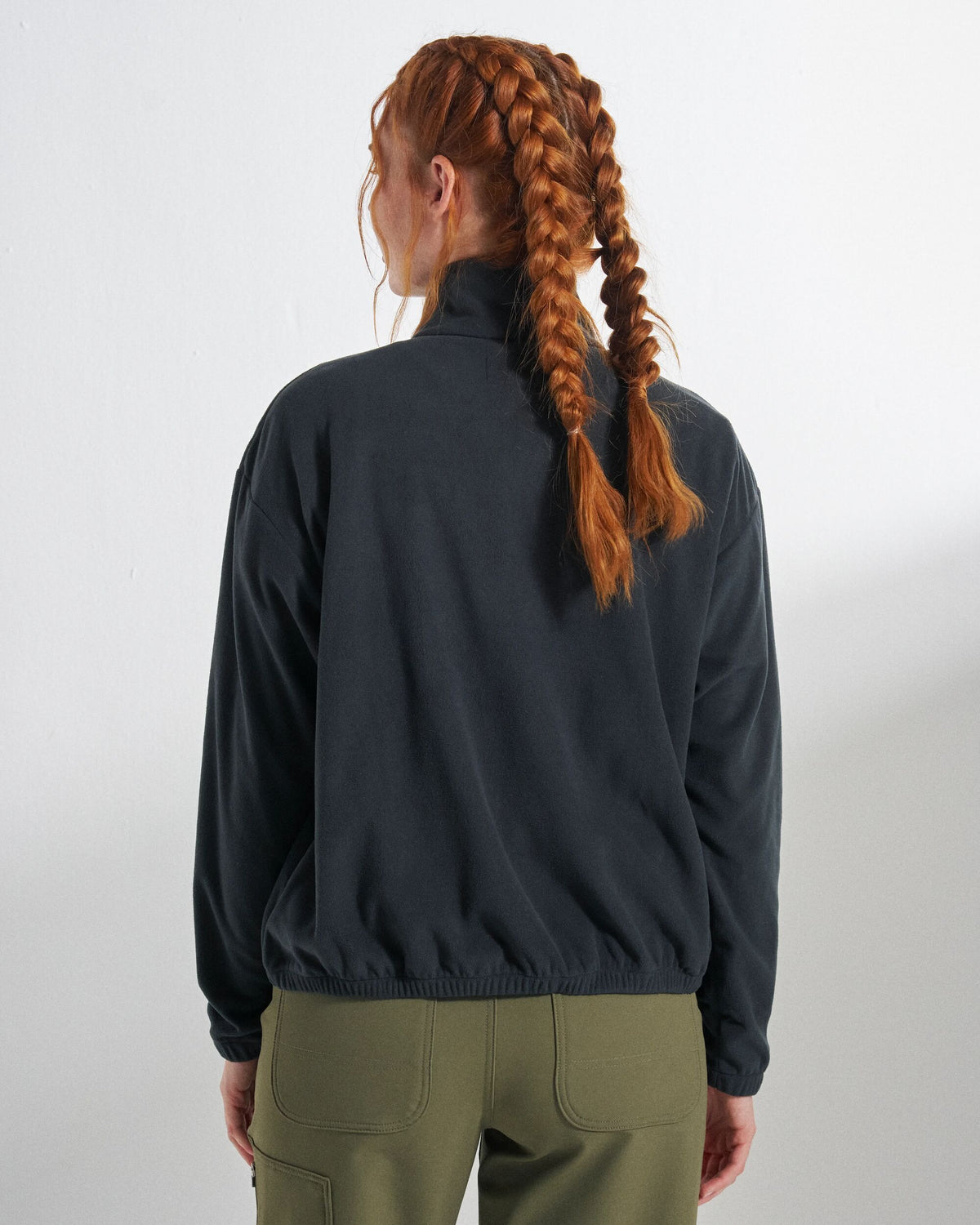 Ayla Micro Polartec® 1/4 Zip Fleece - Black - Studio Model