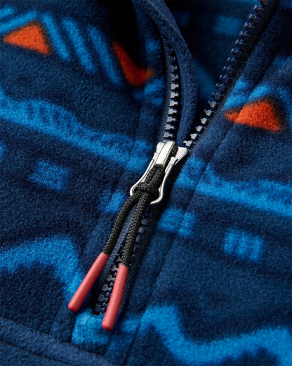 Set Off Polartec® 1/4 Zip Fleece - Mountain Geo Rich Navy - Flatlay