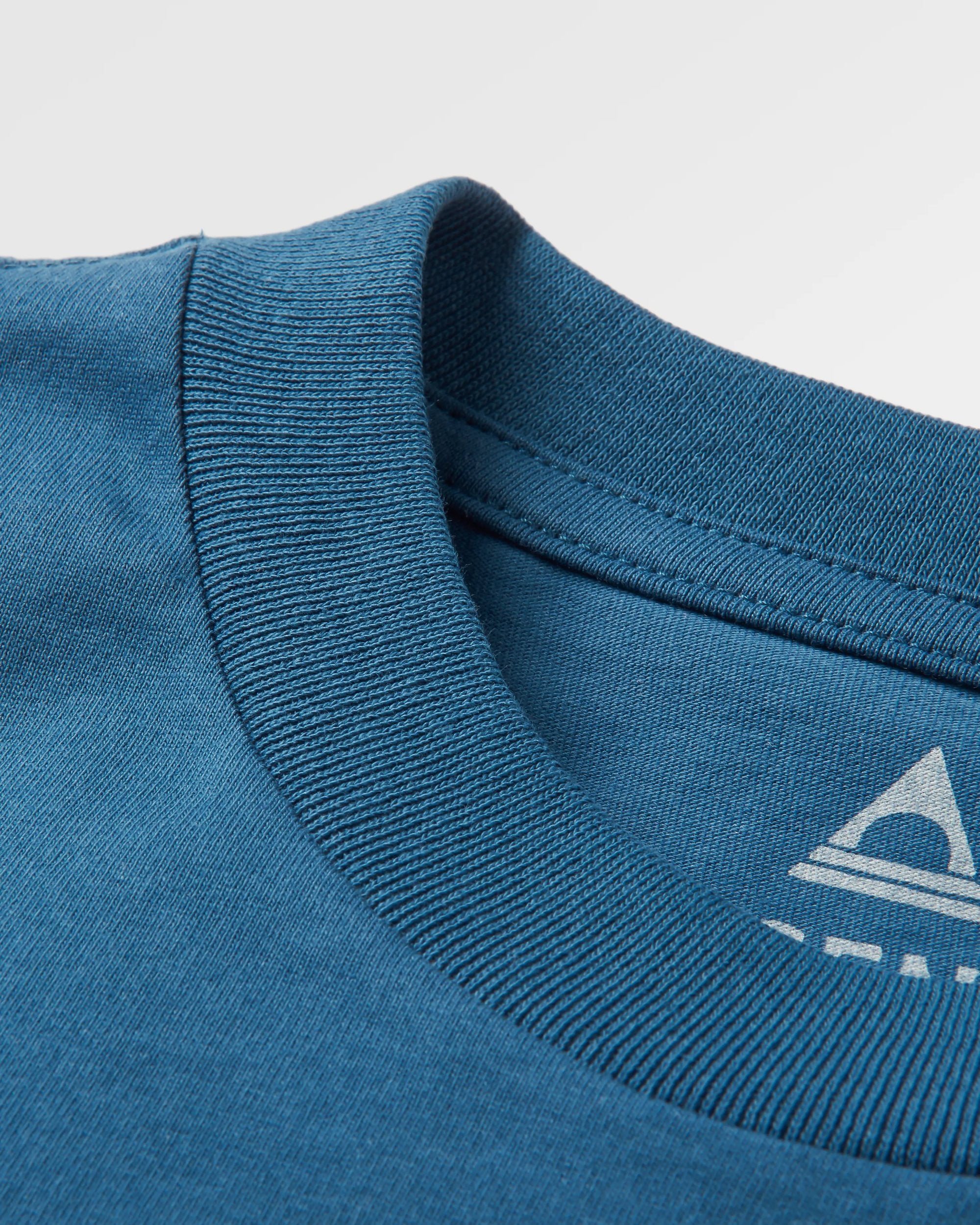 Heritage Organic Relaxed Fit T-Shirt - Dark Denim - Flatlay