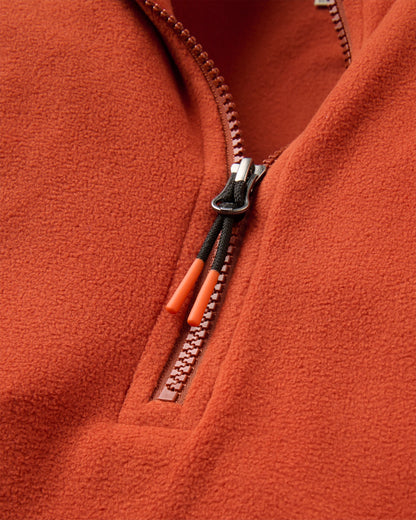 Ayla Micro Polartec® Fleece - Dark Rust - Flatlay