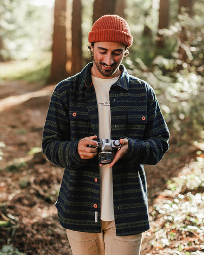 Taupo Organic Cotton Shirt - Rich Navy - Lifestyle