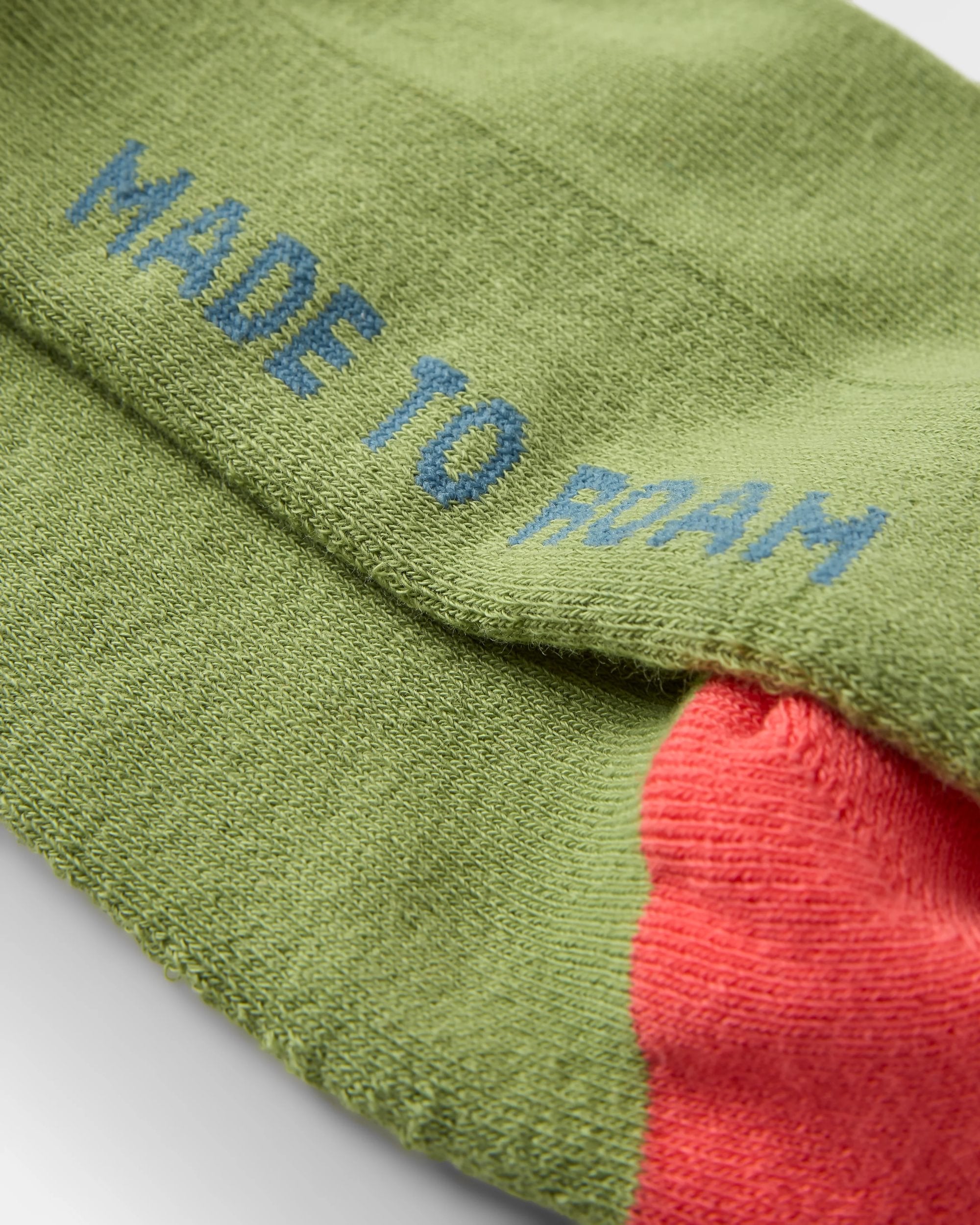 Organic Midweight Crew Socks - Pistachio - Flatlay