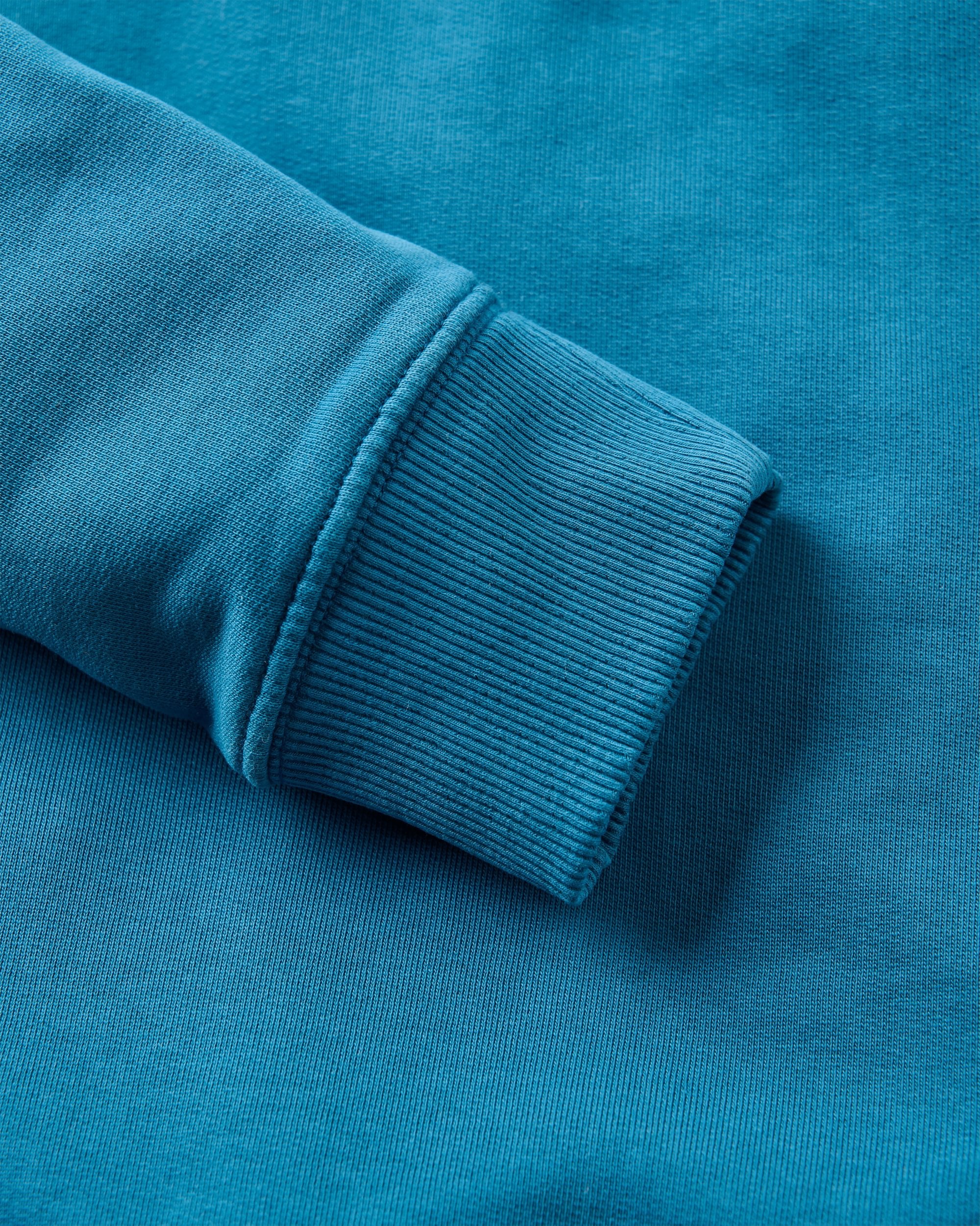 Slow Escape Recycled Cotton Sweatshirt - Tidal Blue - Flatlay