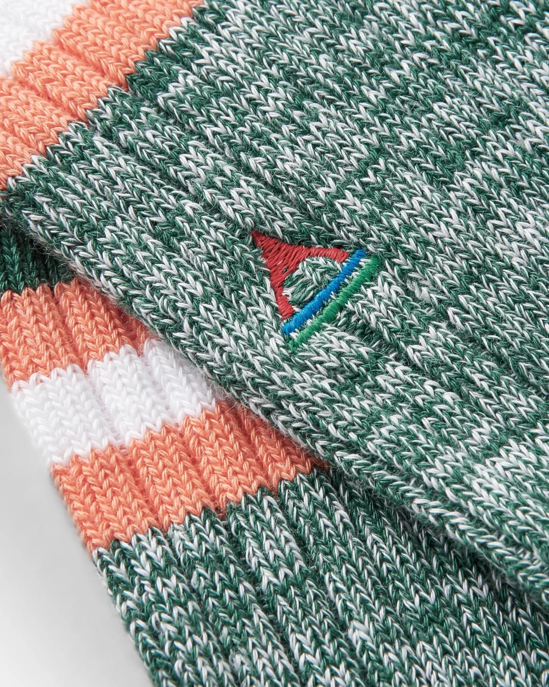 Organic Mid-weight Rib Socks - Deep Ocean - Flatlay