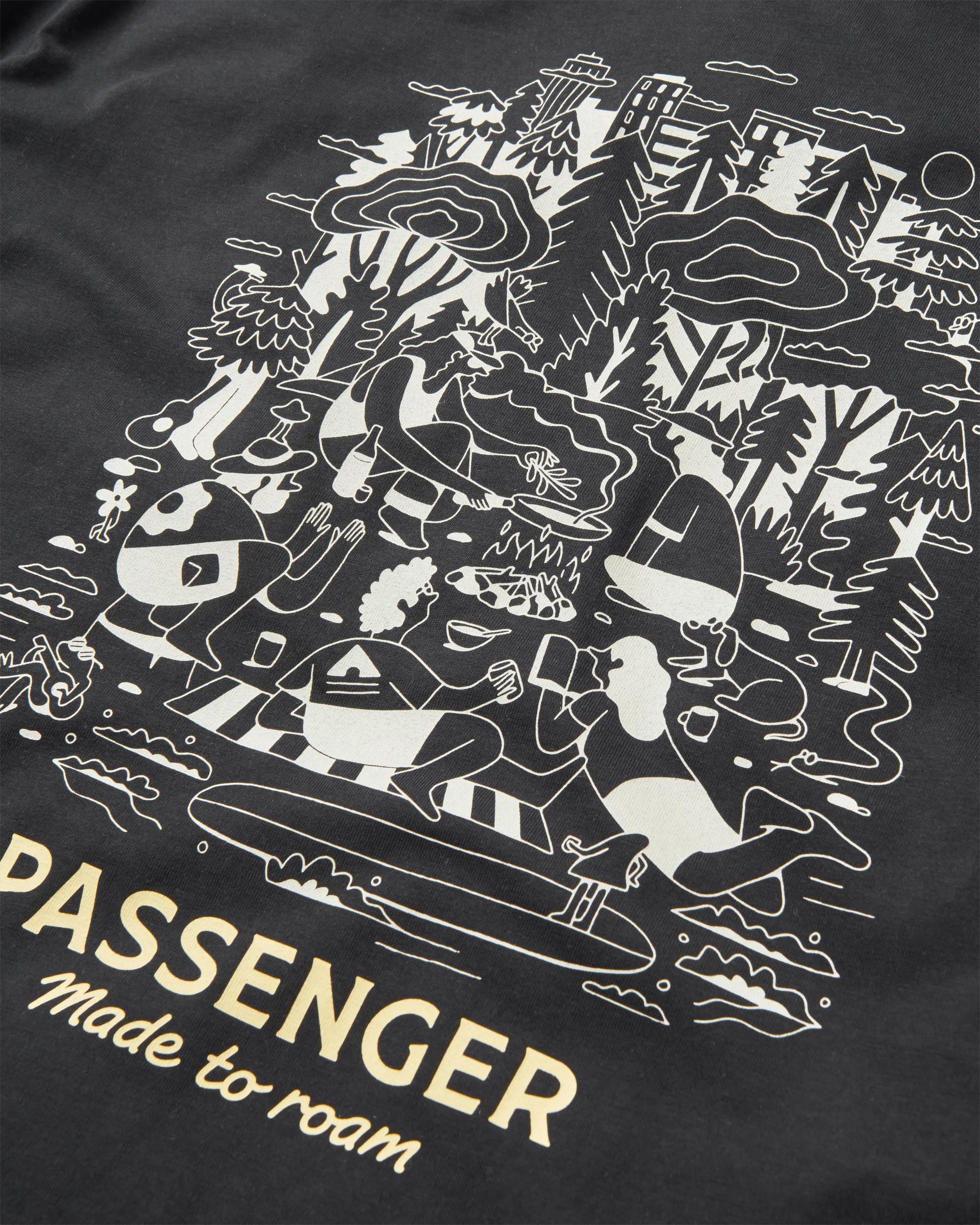 Better Outside Organic Relaxed Fit T-Shirt - Black - Flatlay
