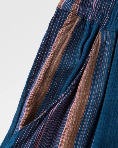 Zephyr Woven Maxi Skirt 2.0 - Dark Denim Multi Stripe - Flatlay