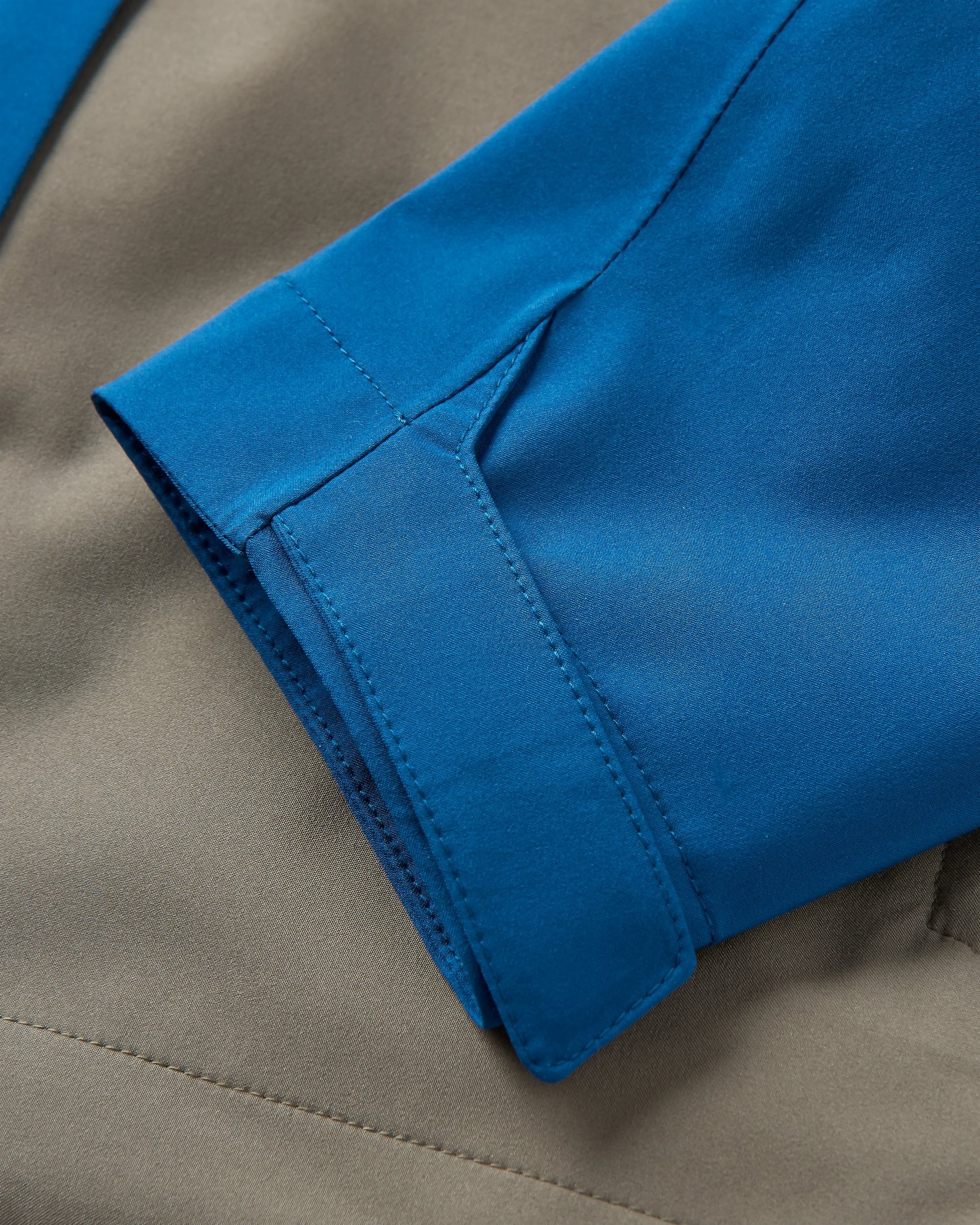 Rainstorm Recycled Waterproof Jacket - Tidal Blue/Arctic/Dusty Olive - Flatlay