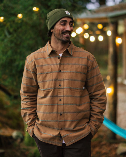 Backcountry Stripe Shirt - Toffee Jacquard