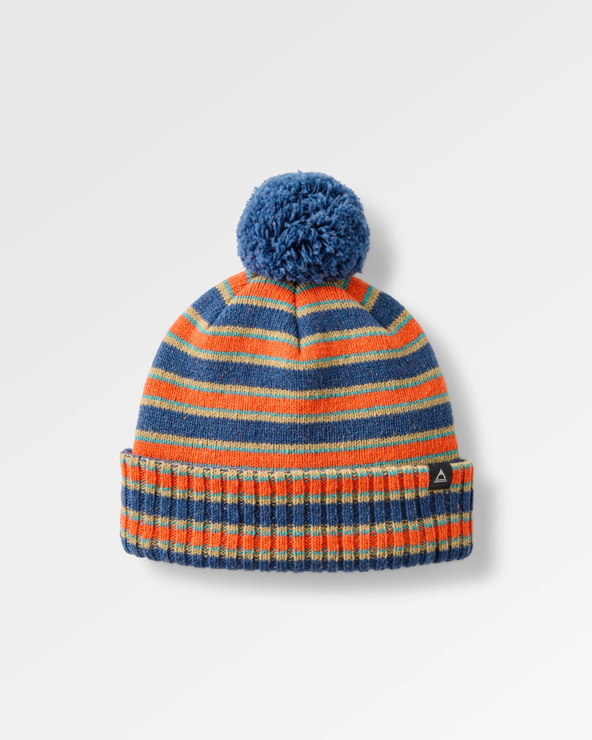 Goldglow Knit Bobble Hat - Dark Denim - Flatlay