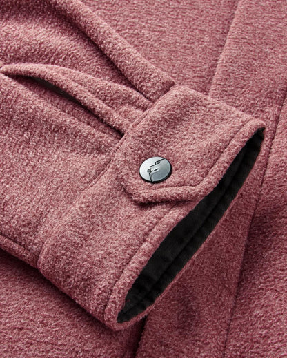 Maple Polar Recycled Fleece Shirt - Wine Marl