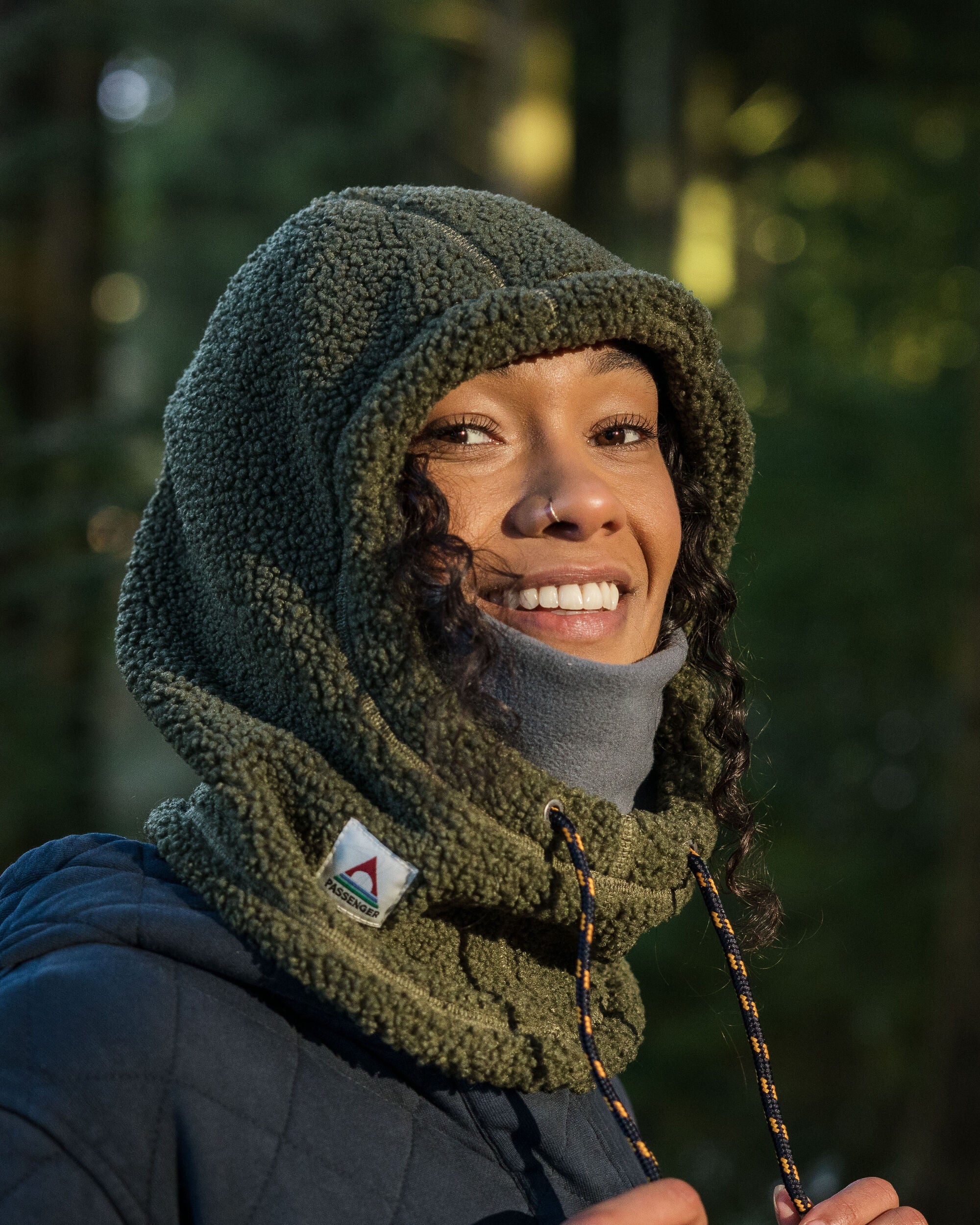 Snowdrift Recycled Fleece Hood - Khaki - Lifestyle - Female