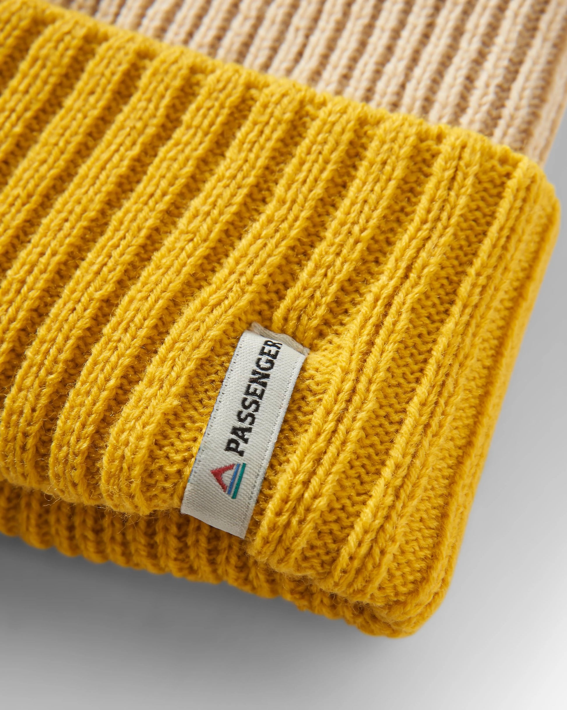 Outlook Recycled Beanie - Mustard Yellow/Steel Grey