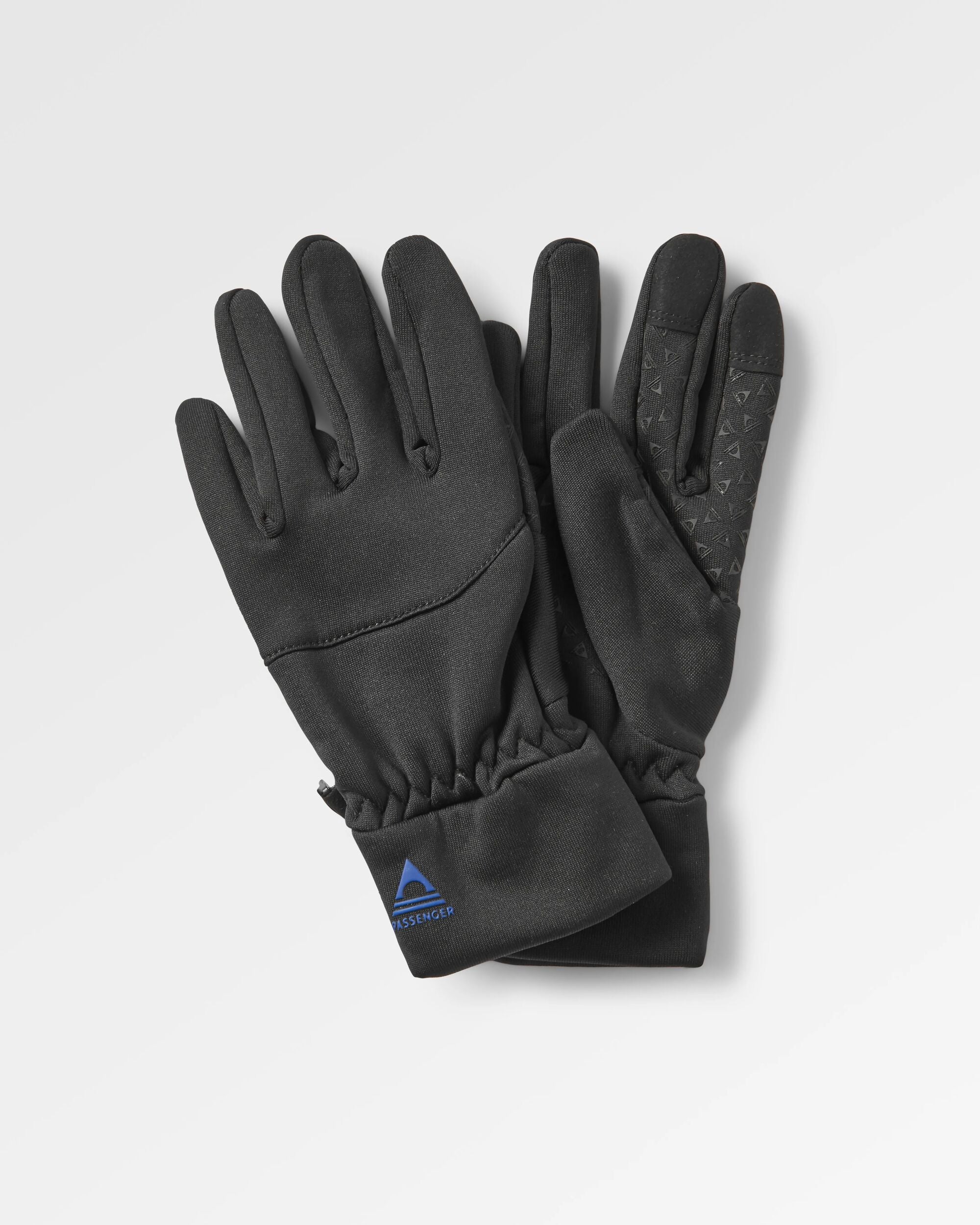 Wintergreen Recycled Polartec® Thermal Gloves - Black - Flatlay