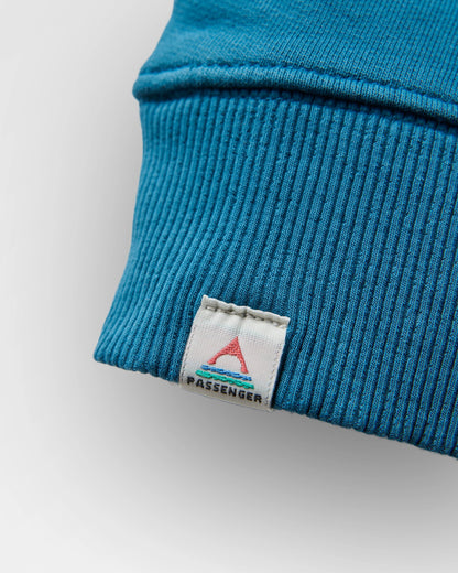 Slow Escape Recycled Cotton Sweatshirt - Tidal Blue - Flatlay