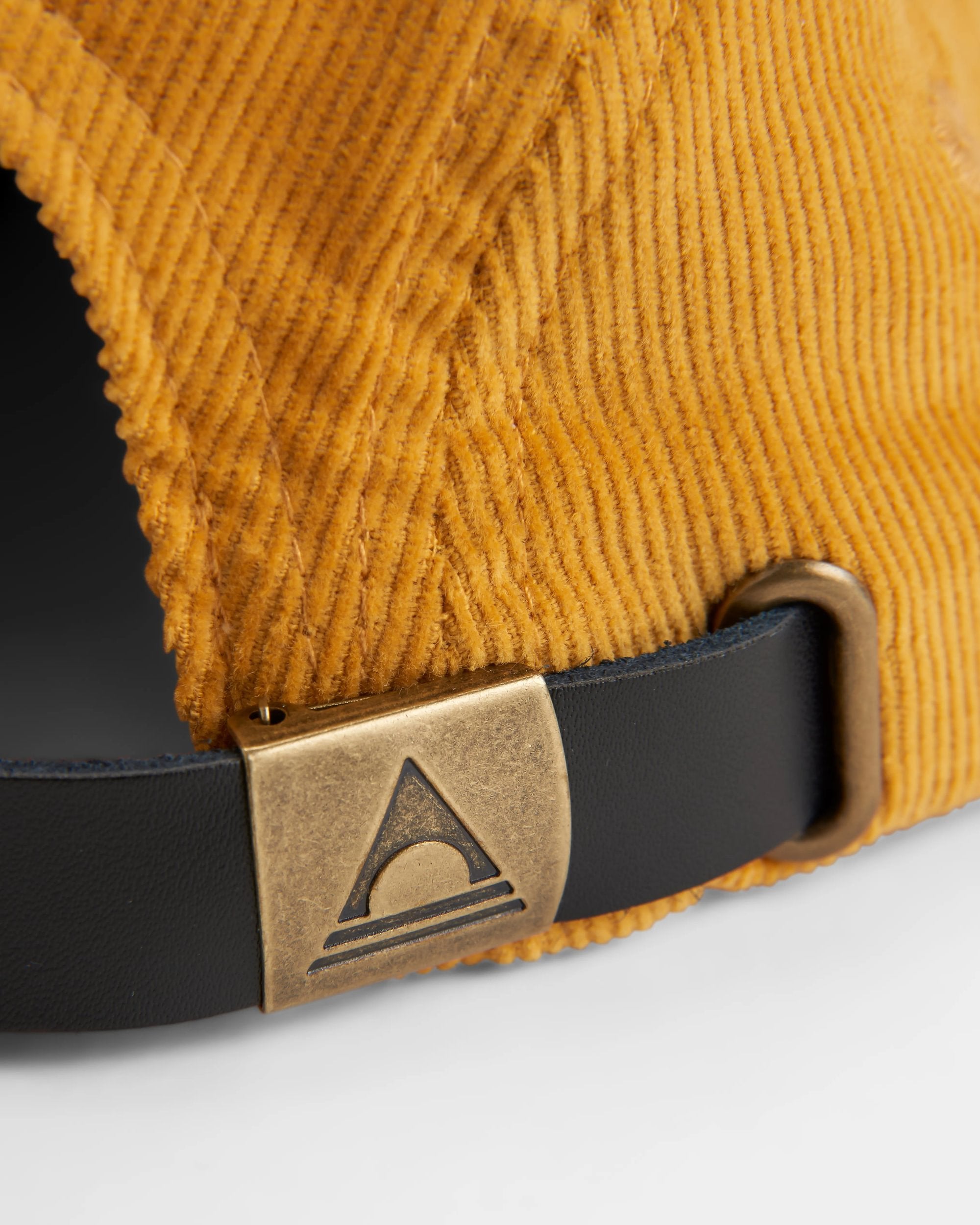 Fixie Recycled Cord 5 Panel Cap - Golden Spice - Flatlay