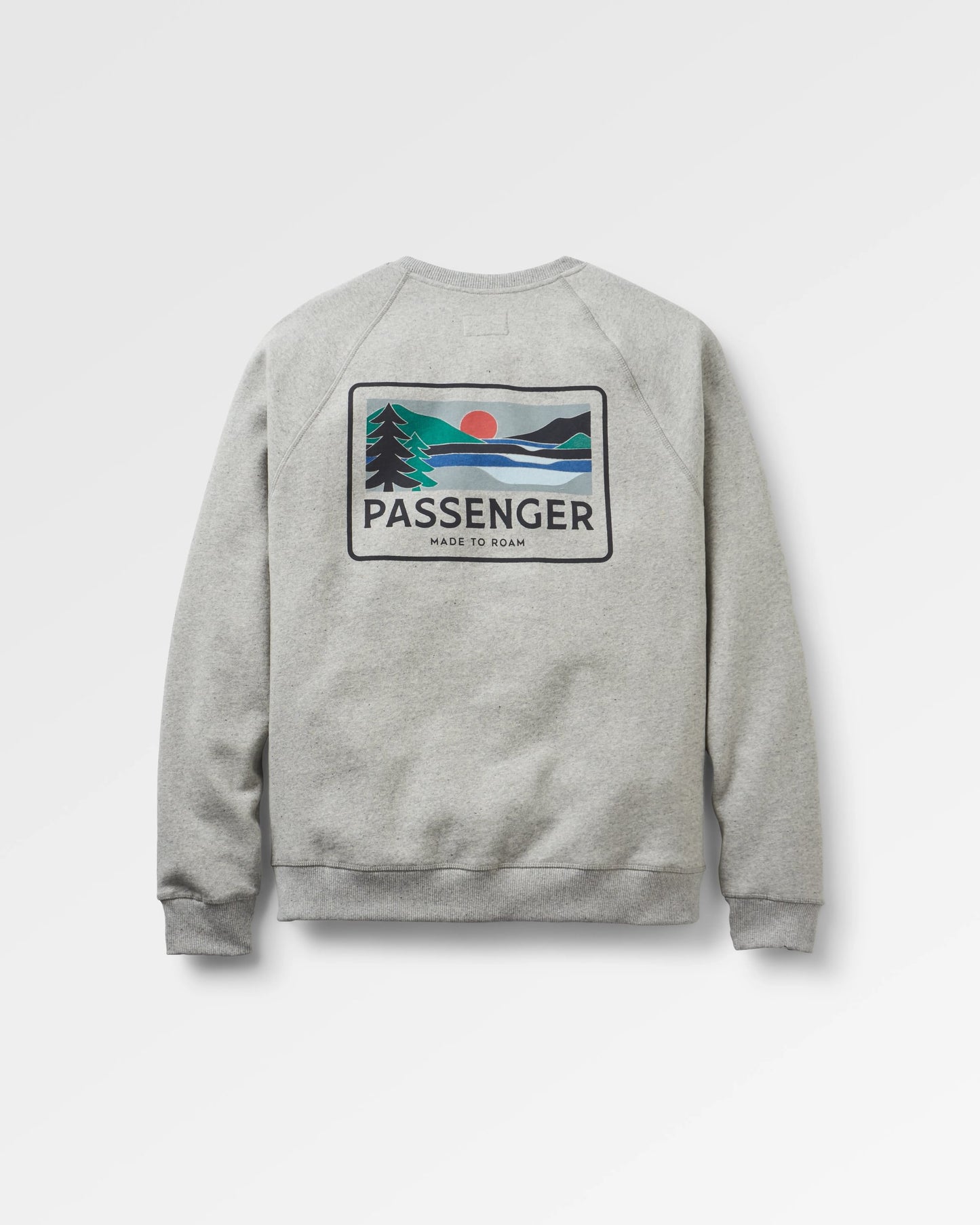 Roamer Men's Recycled Cotton Sweatshirt - Grey Marl - Flatlay