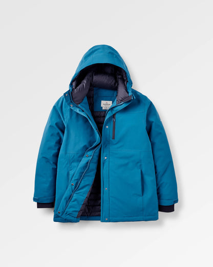 Cloudmont Waterproof Down Parka - Tidal Blue - Flatlay