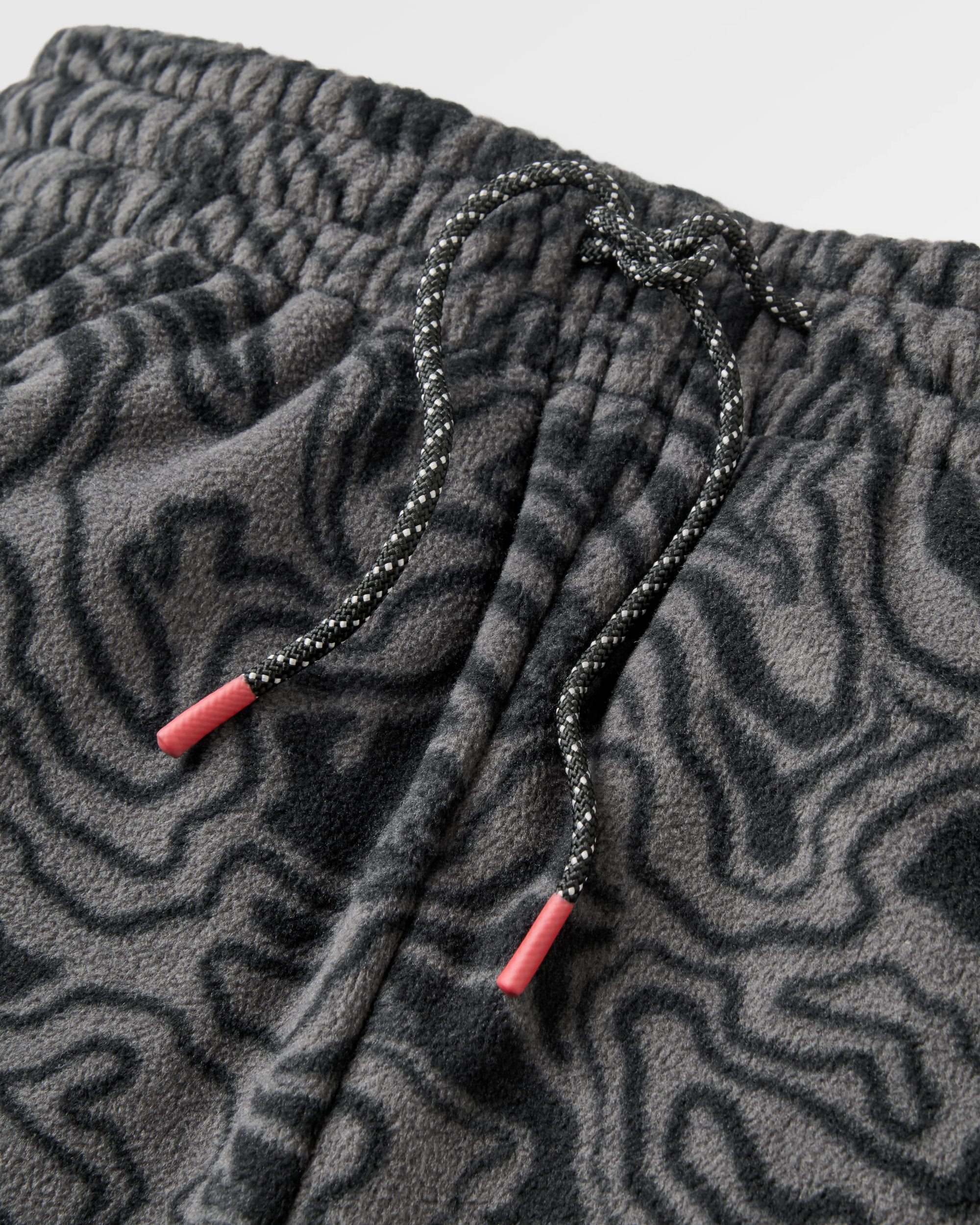 Woodland Polar Fleece Jogger - Strata Swirl Black - Flatlay