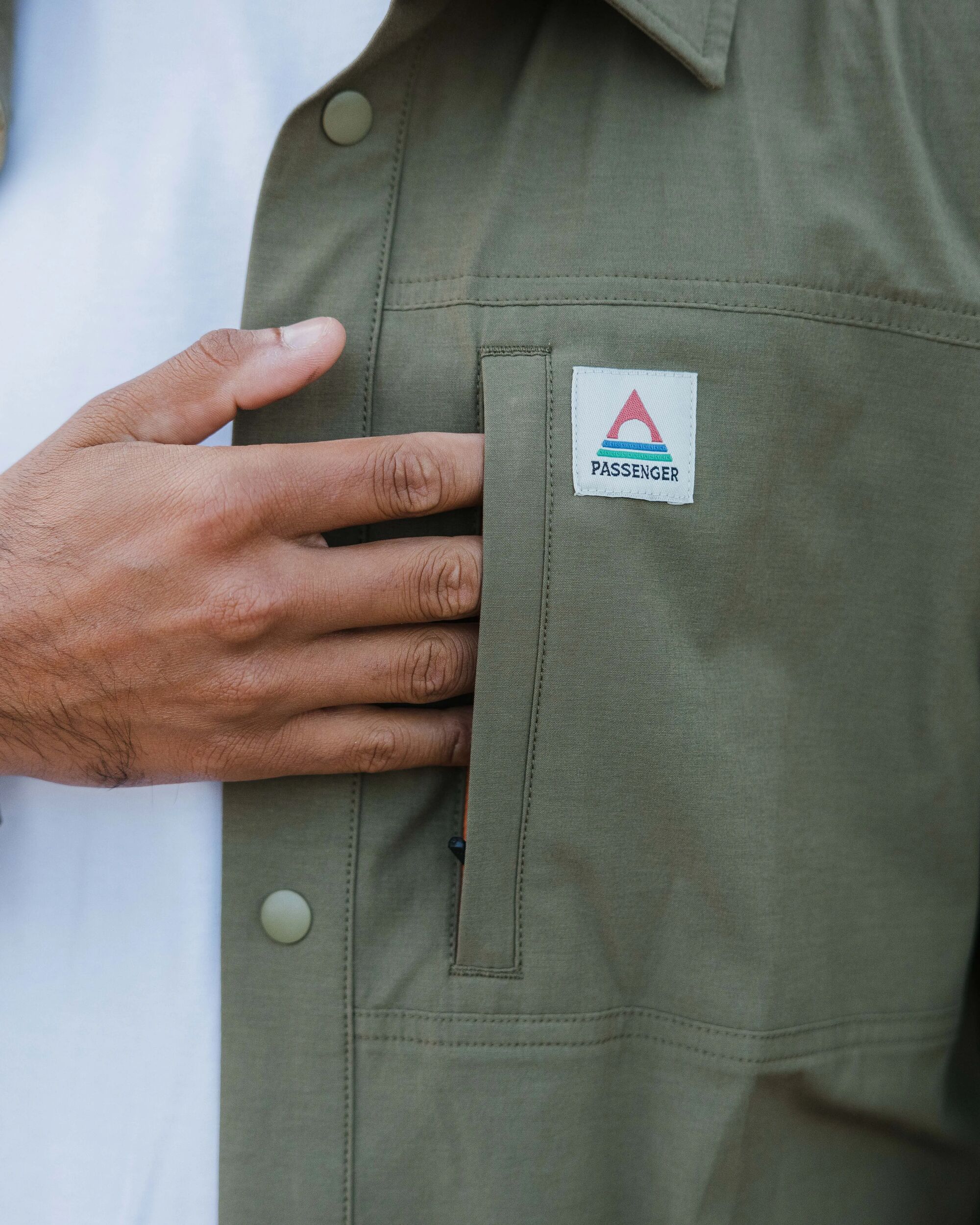 Traveller Stretch Shirt - Khaki - Lifestyle