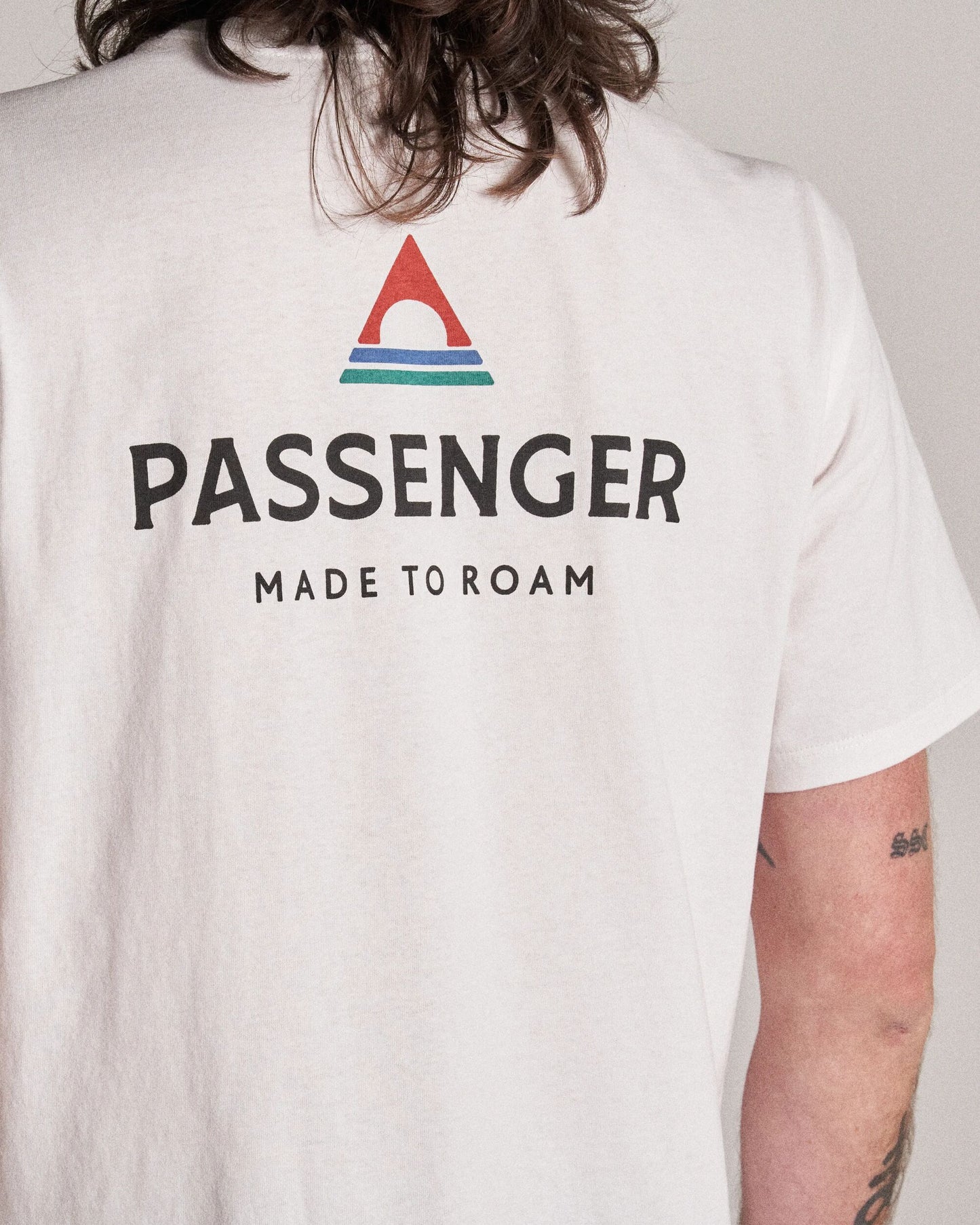 Passenger Recycled Cotton T-Shirt - White - Studio Model
