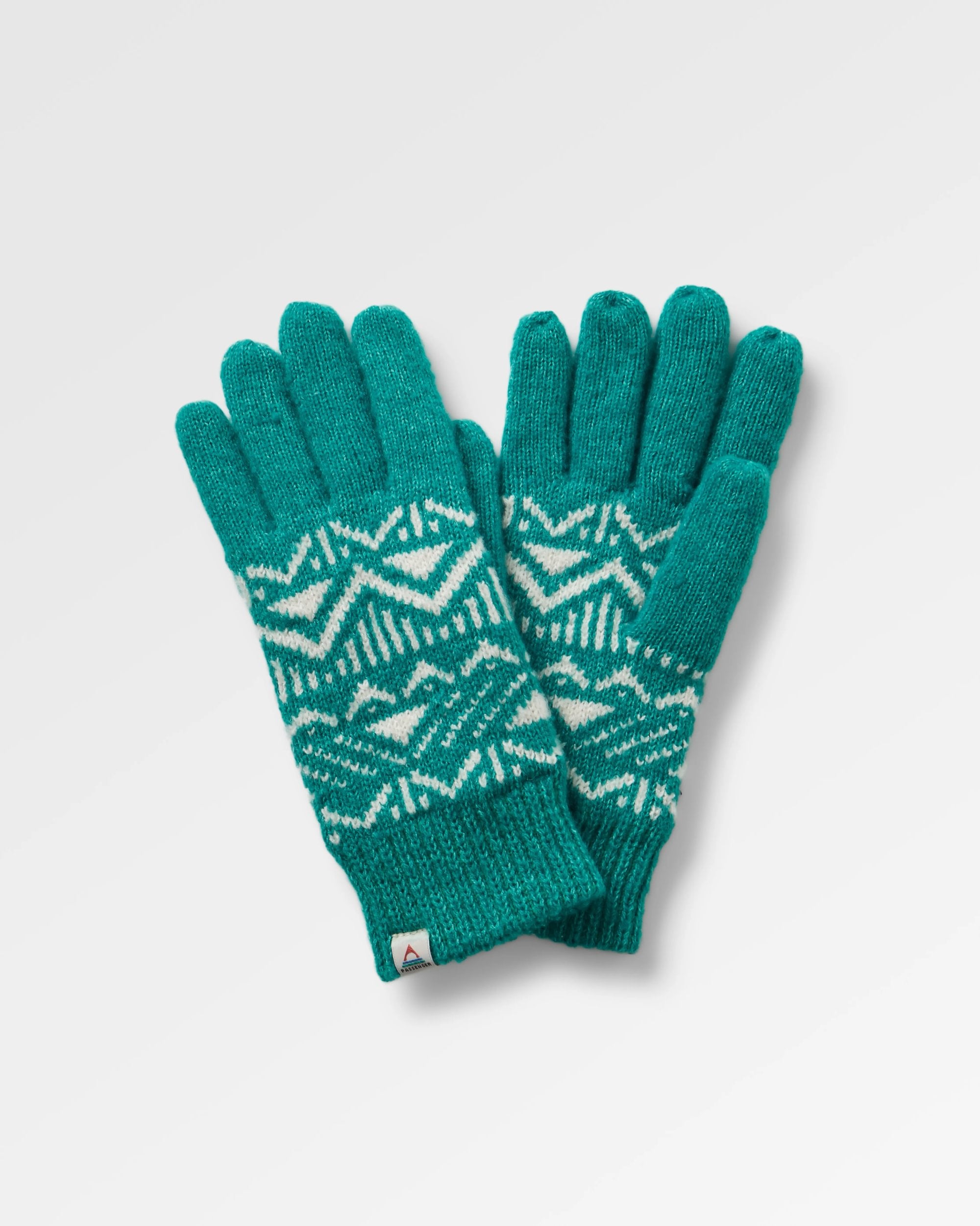 Nurture Recycled Knitted Gloves - Greenlake - Flatlay