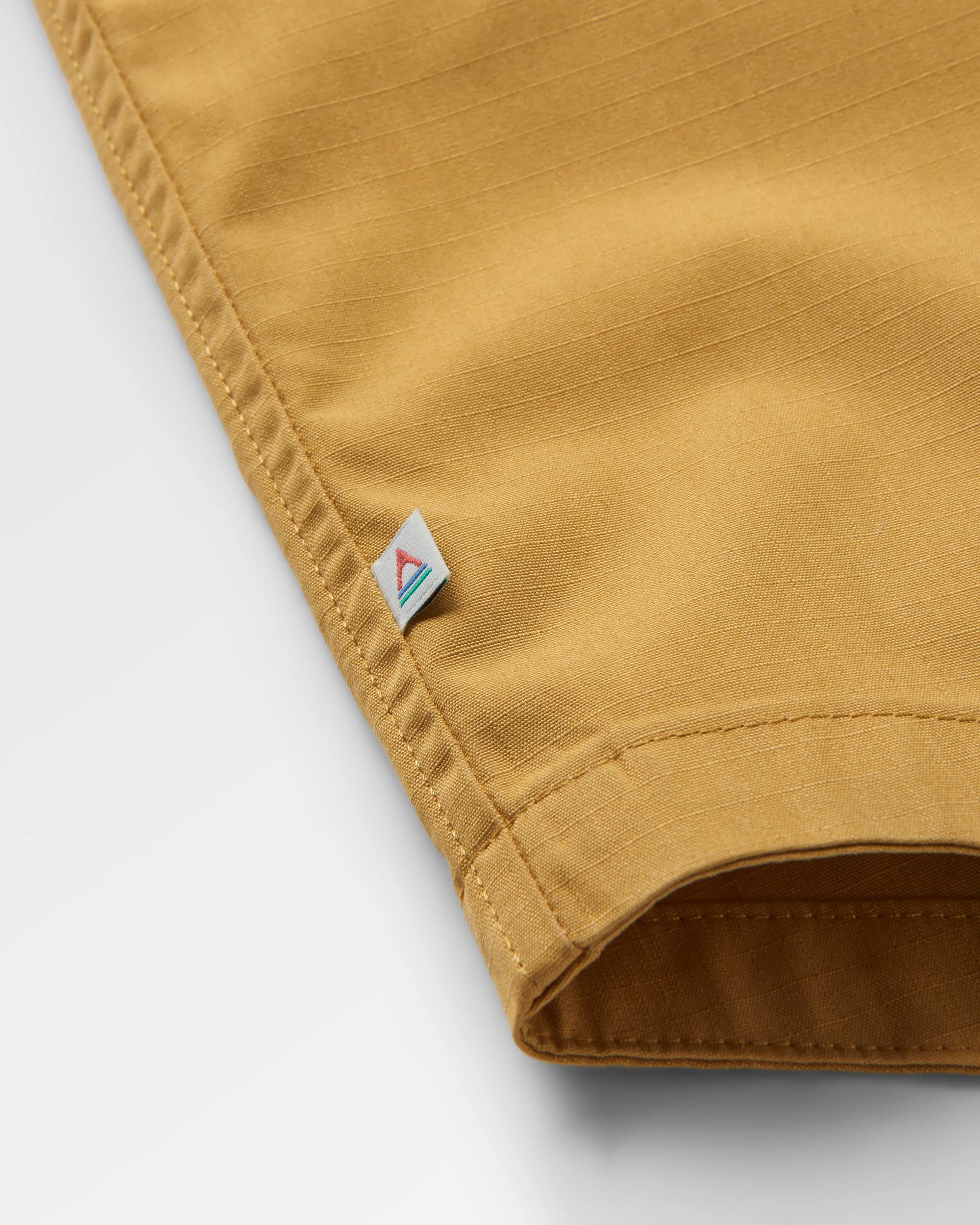 Way Ripstop Short Sleeve Shirt - Mustard Gold - Flatlay