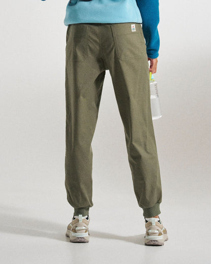 Hydrilla High Waisted Jogger - Dusty Olive - Studio Model
