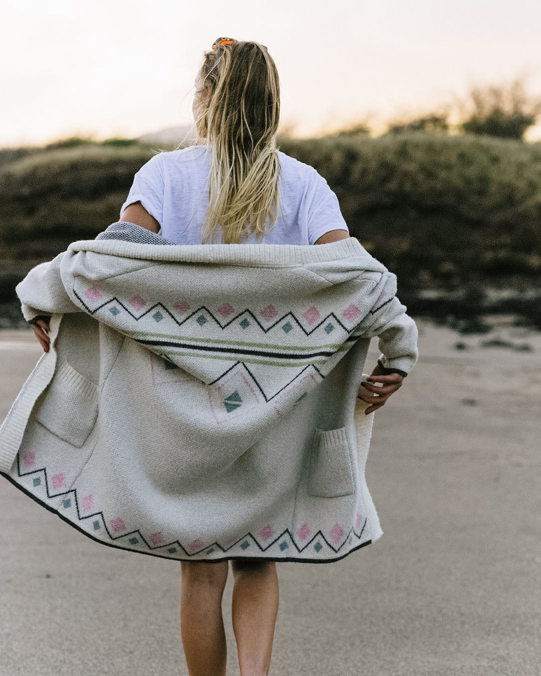 Leif Recycled Yarn Cardigan - Off White