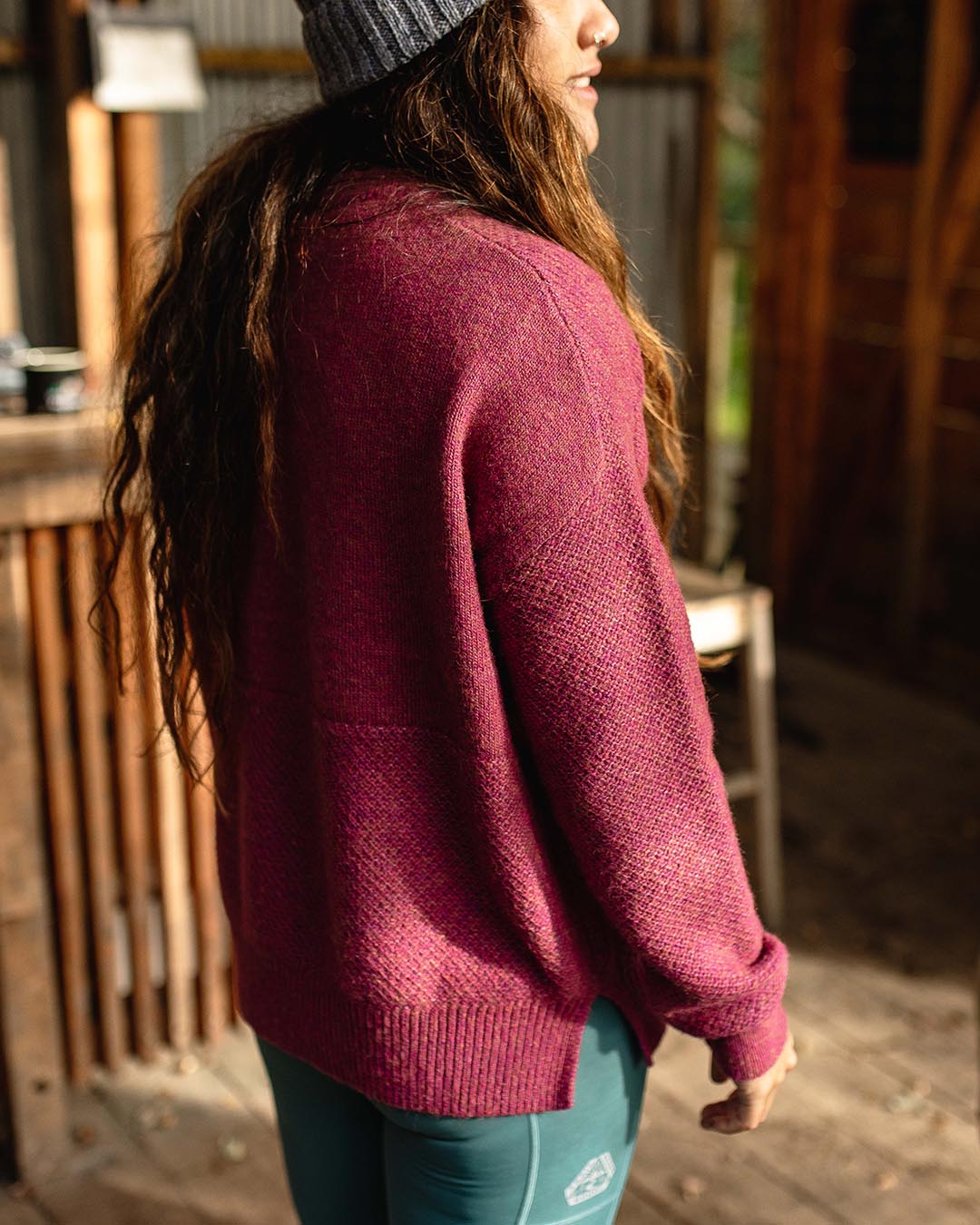 Cove Recycled Knitted Jumper Rhubarb