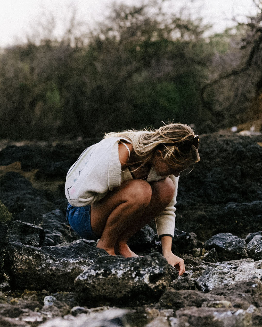 Leif Recycled Yarn Cardigan - Off White