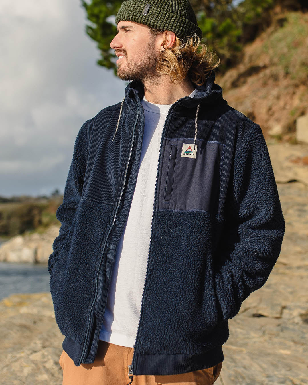 Adventure Recycled Sherpa Full Zip Fleece - Deep Navy