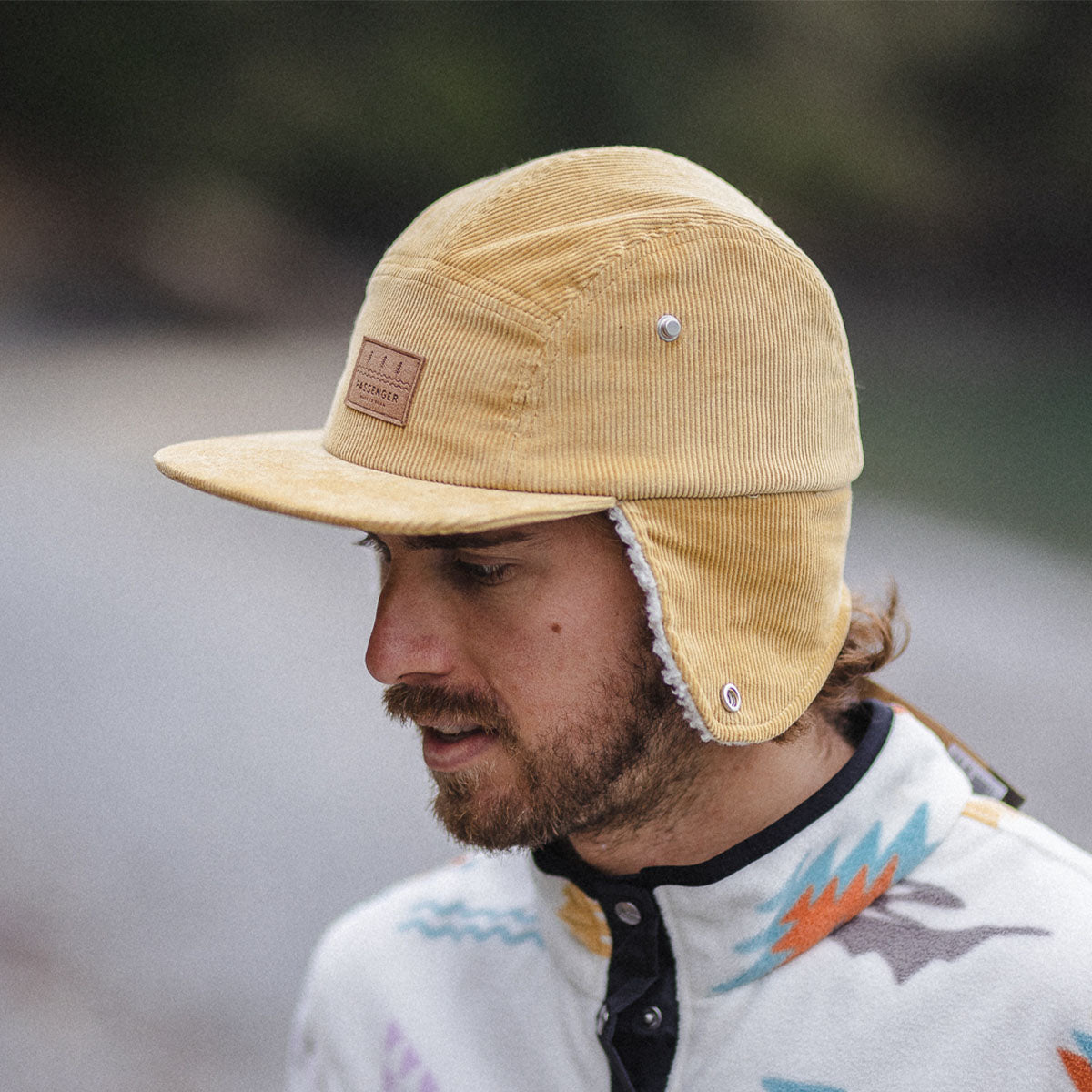 Male_Cord Daytime Sherpa Lined Hat - Sandy Brown