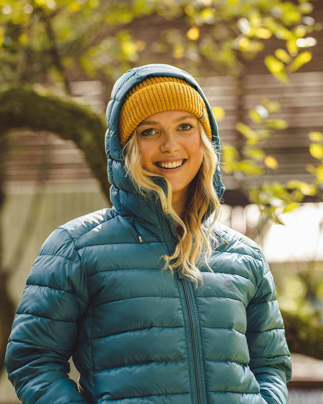 Womens_Compass Recycled Acrylic Beanie - Mustard Yellow