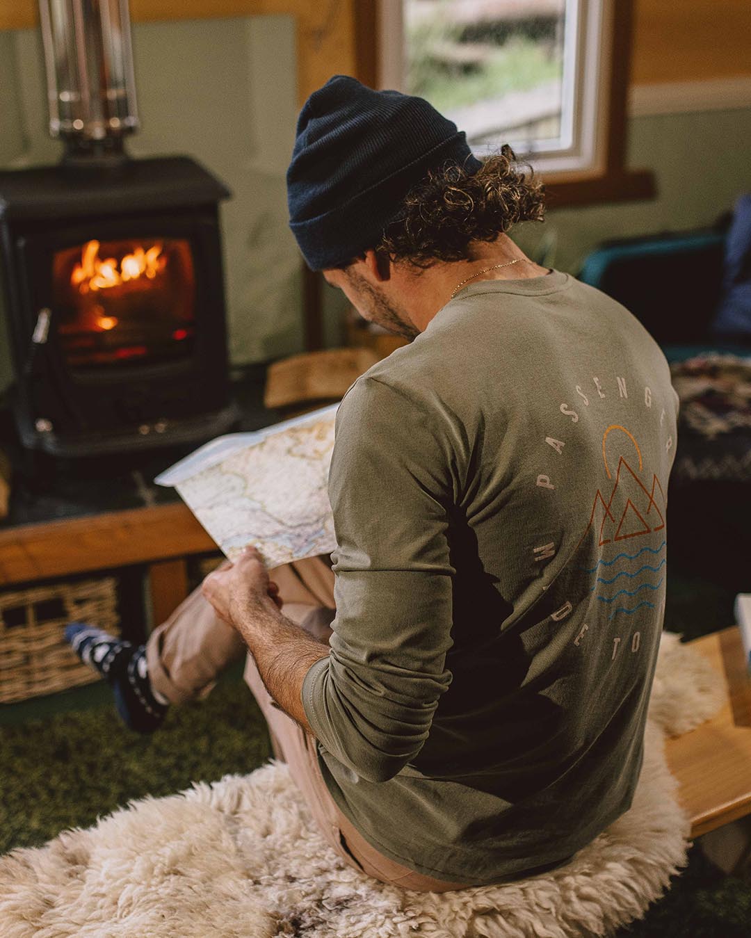 Escapism Recycled Cotton Ls T-Shirt - Dusty Olive