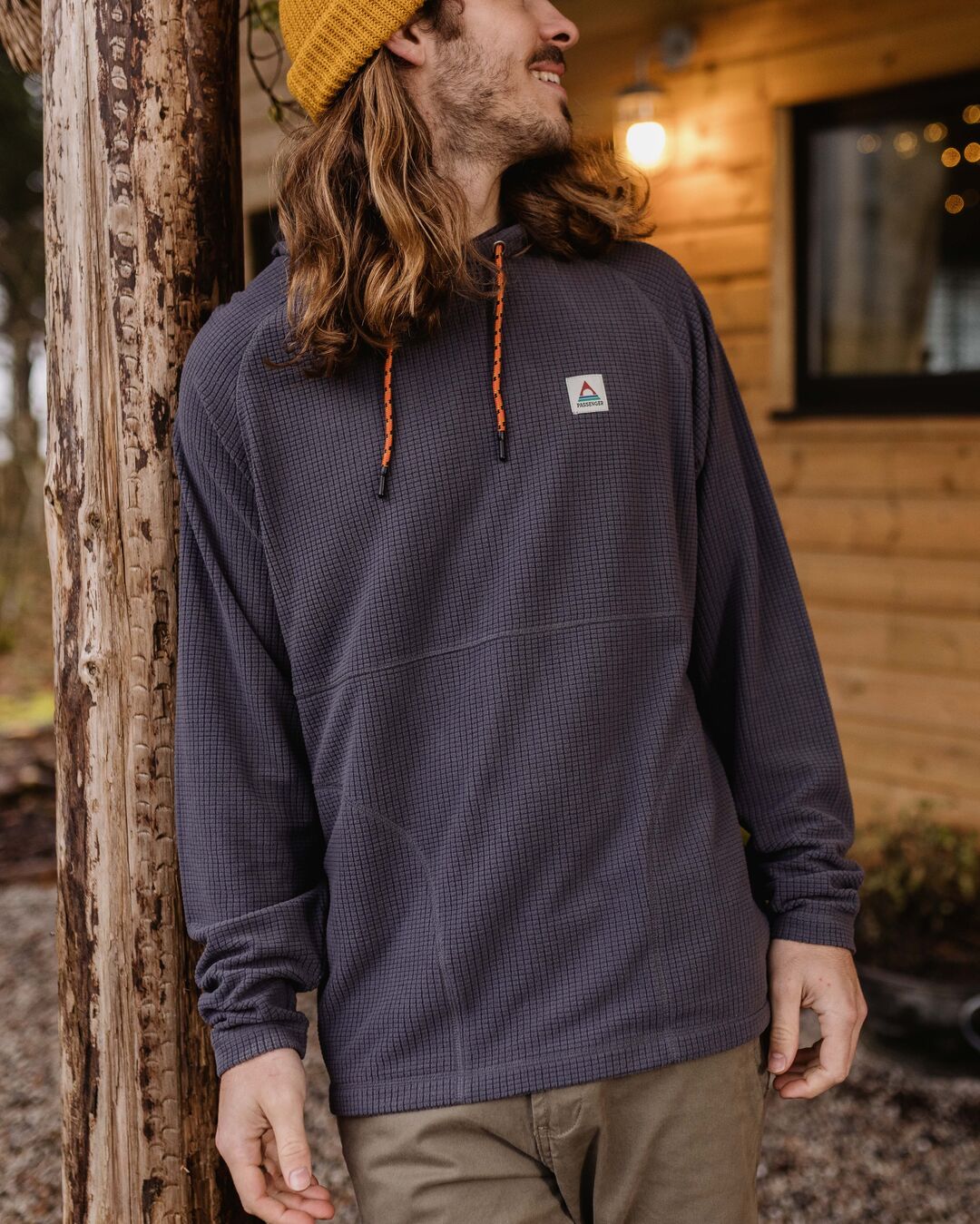 Point Fleece Hoodie - Charcoal